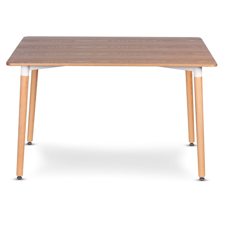 Mesa Rectangular Álamo 130x80 cm | Estilo Escandinavo |Vinilo Madera|-0