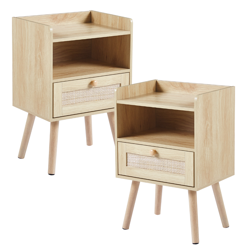 Pack 2 Veladores Norlan | Elegante y funcional Cafe