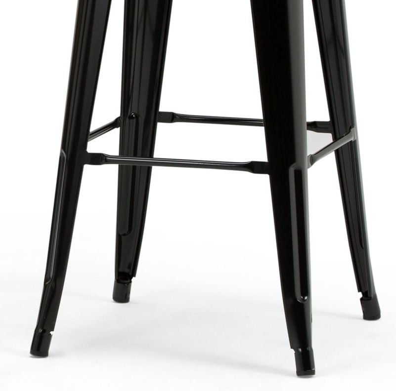 Pack 4 Taburetes Tolix Negros | Diseño Industrial para Cocina y Bar-4
