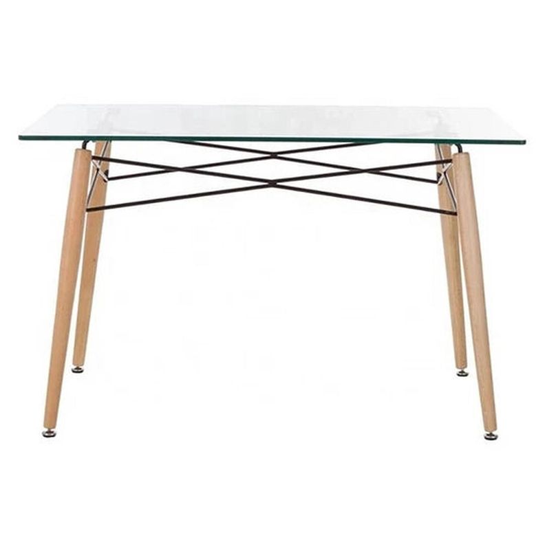 Mesa Rectangular Nórdica Noha 140x90 | Vidrio templado |-0