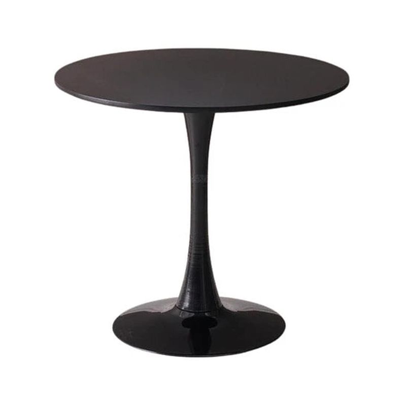 Mesa Tulip Redonda 80cm: | Elegante - Versátil | Blanco/Negro-0