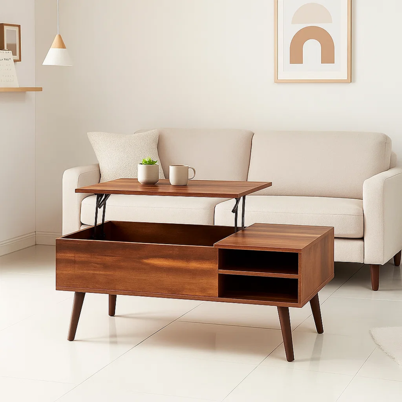 Mesa de Centro Elevable Lotta | Multifuncional y Moderna Cafe [ 200 ] 100 CM