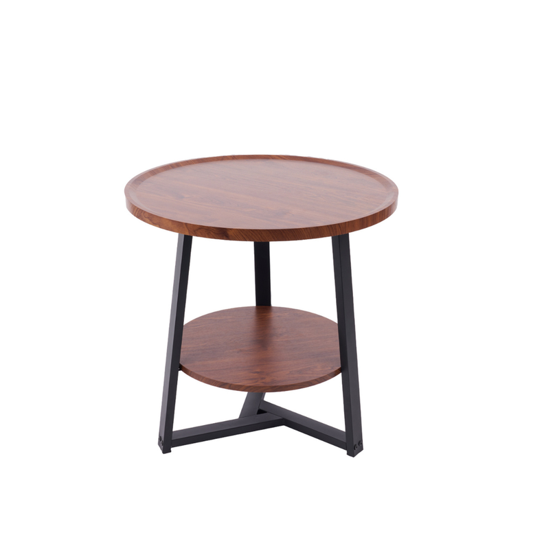 Mesa De Centro Mirella 60cm | Madera Oscura | Mesa Lateral-0