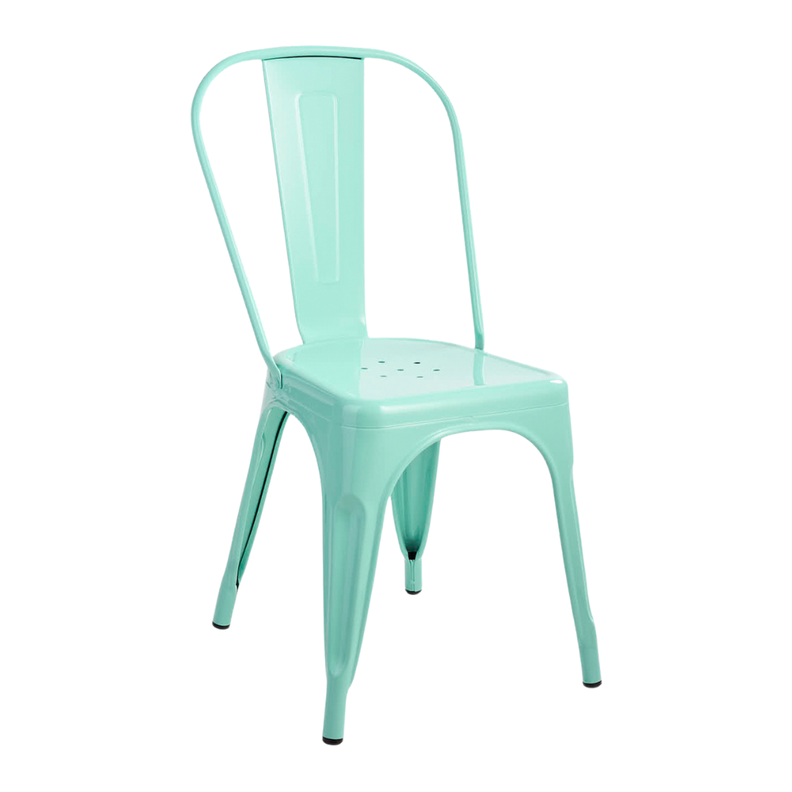 Pack 4 Silla Tolix Acero Menta | Resistente para Exterior e Interior-2