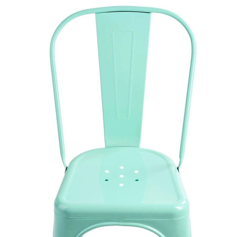Pack 4 Silla Tolix Acero Menta | Resistente para Exterior e Interior-6