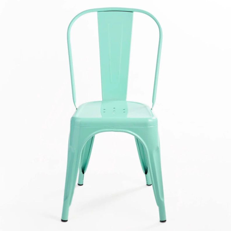 Pack 4 Silla Tolix Acero Menta | Resistente para Exterior e Interior-7