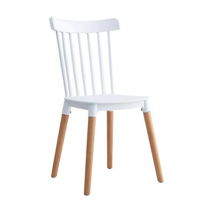 Silla comedor Windsor blanco patas madera café-restaurante - Pandalino -0