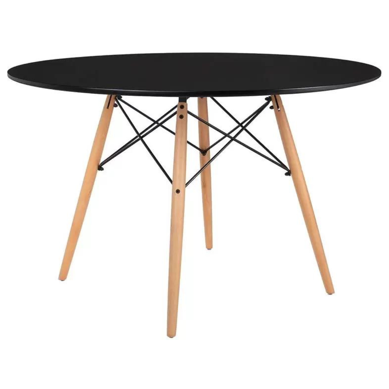 Mesa Redonda Estela 120cm | Hogar - Oficina Negro 120 CM