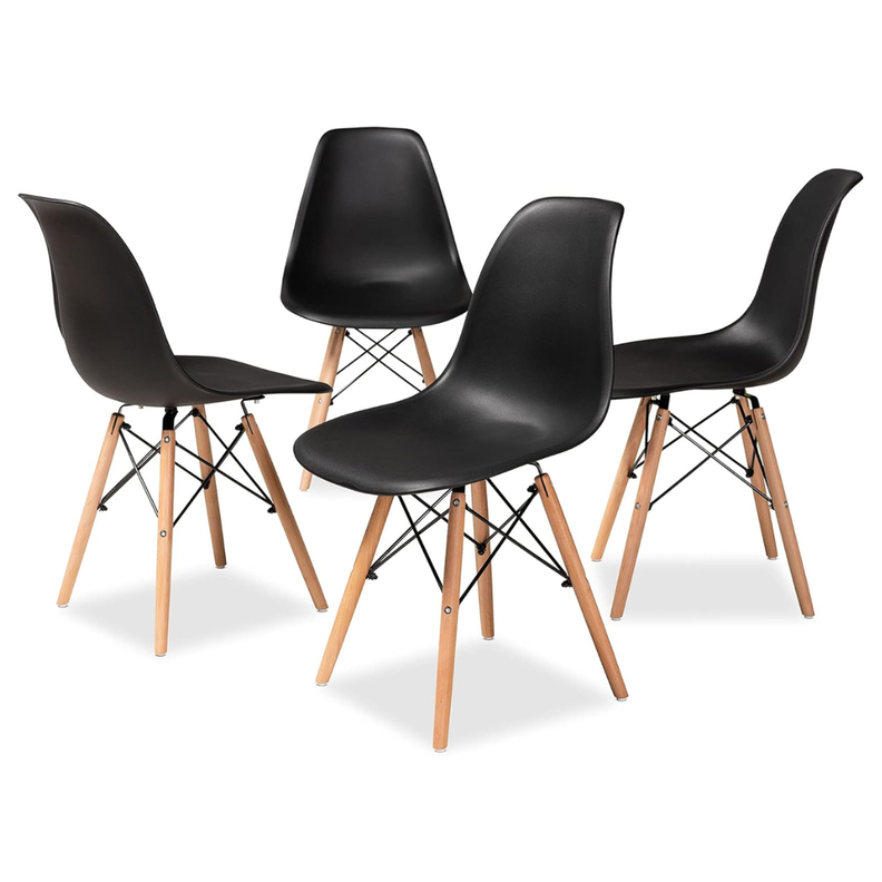 Pack 4 Sillas Eames Negras | Ideal Hogar y Oficina-0