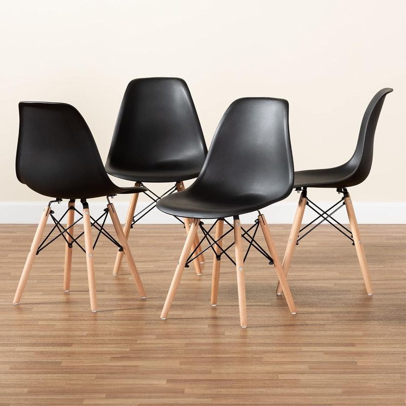 Pack 4 Sillas Eames Negras | Ideal Hogar y Oficina-1