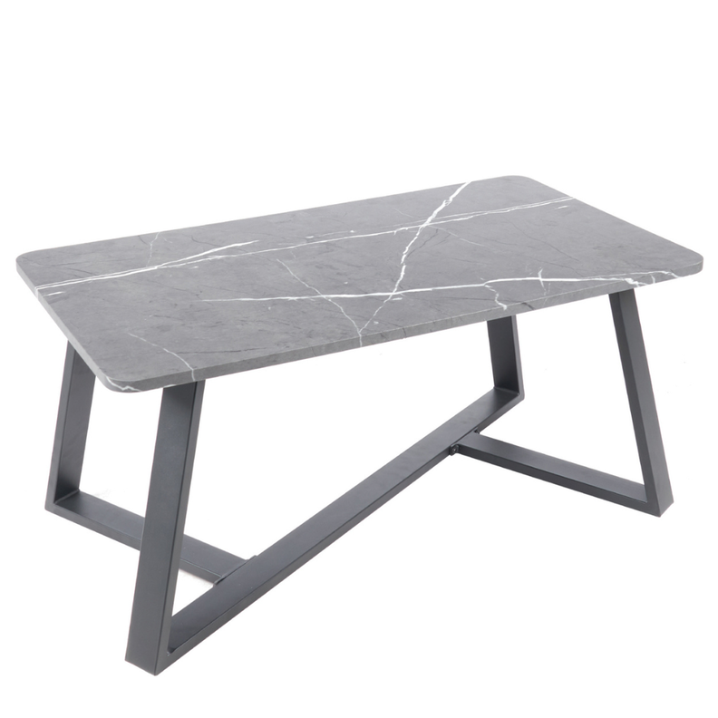 Mesa de Centro Filippa Mármol y Metal, Moderna y Versátil-1