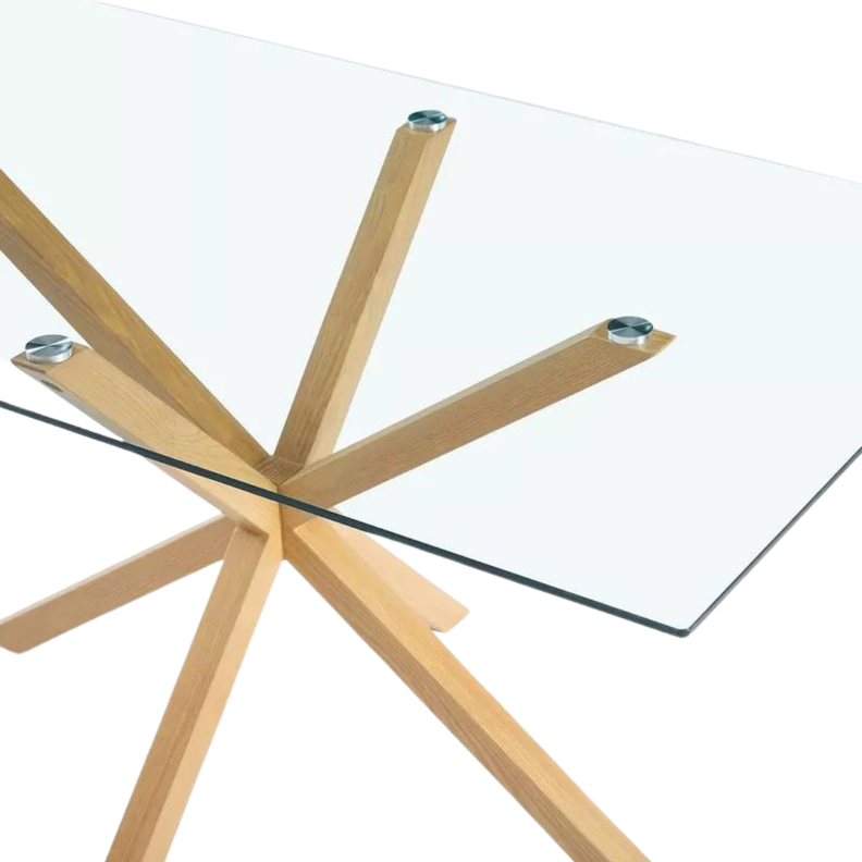 Mesa Rectangular Greta 160x90 | Elegante-Resistente | Vidrio Templado-1