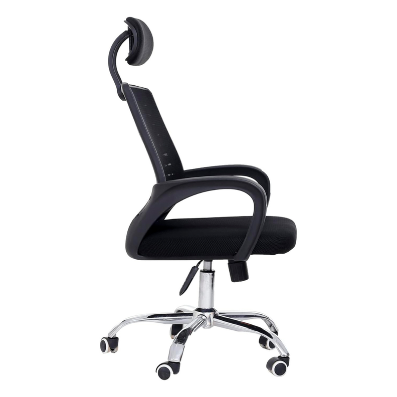 Silla Oficina Neo Negra | Apoyabrazos y Cabecera Ajustables-4