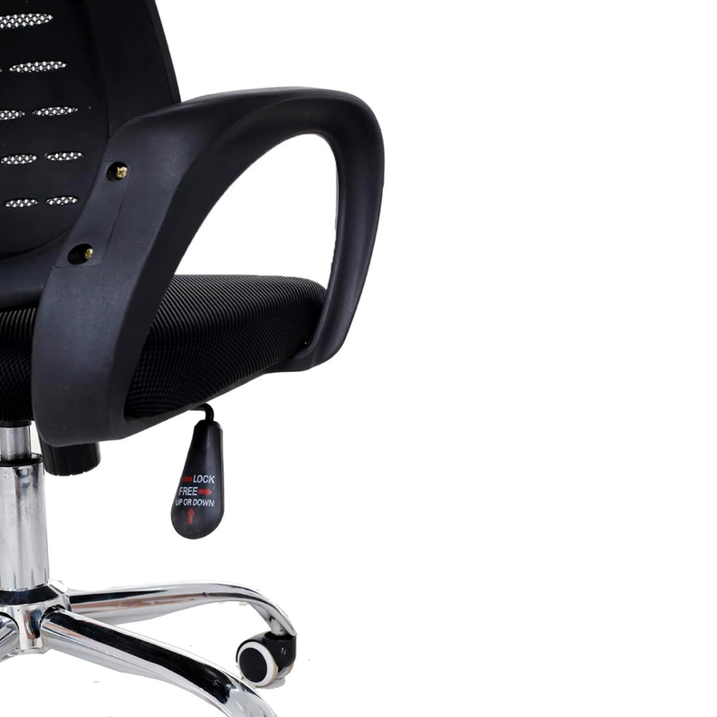 Silla Oficina Neo Negra | Apoyabrazos y Cabecera Ajustables-5