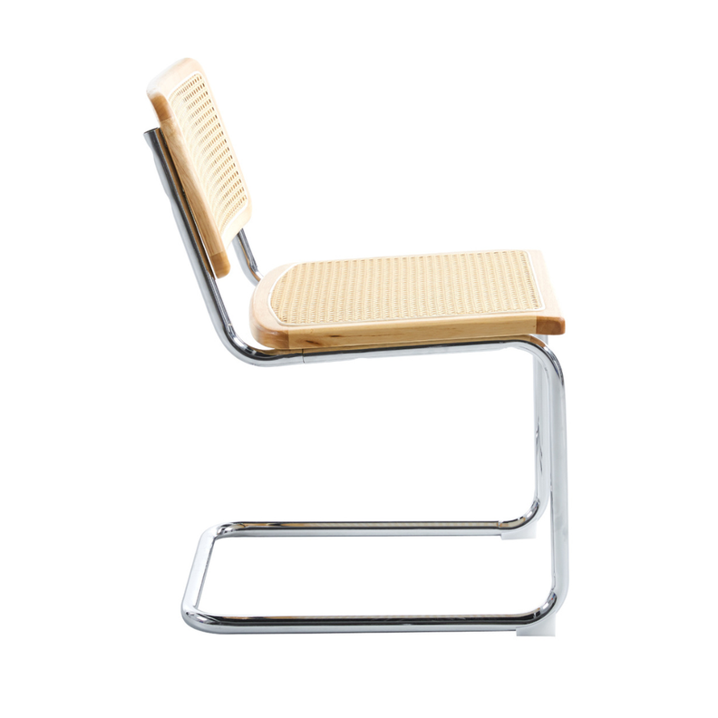 Pack 2 Silla Voladiza color Natural | Ratan & Metal | Comedor/Living-8