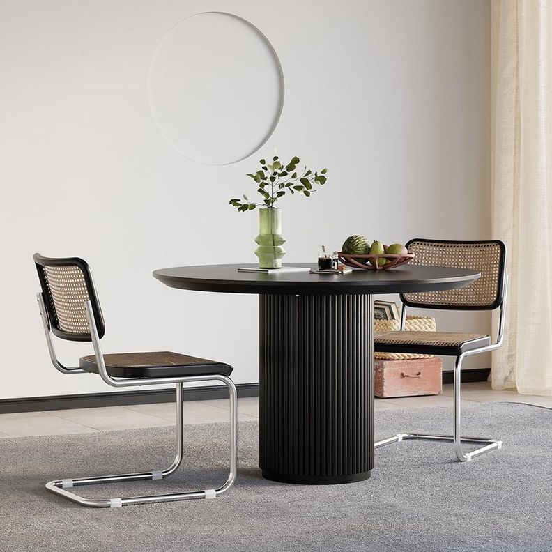 Pack 2 Silla Voladiza color Negro | Ratan & Metal | Comedor/Living-3