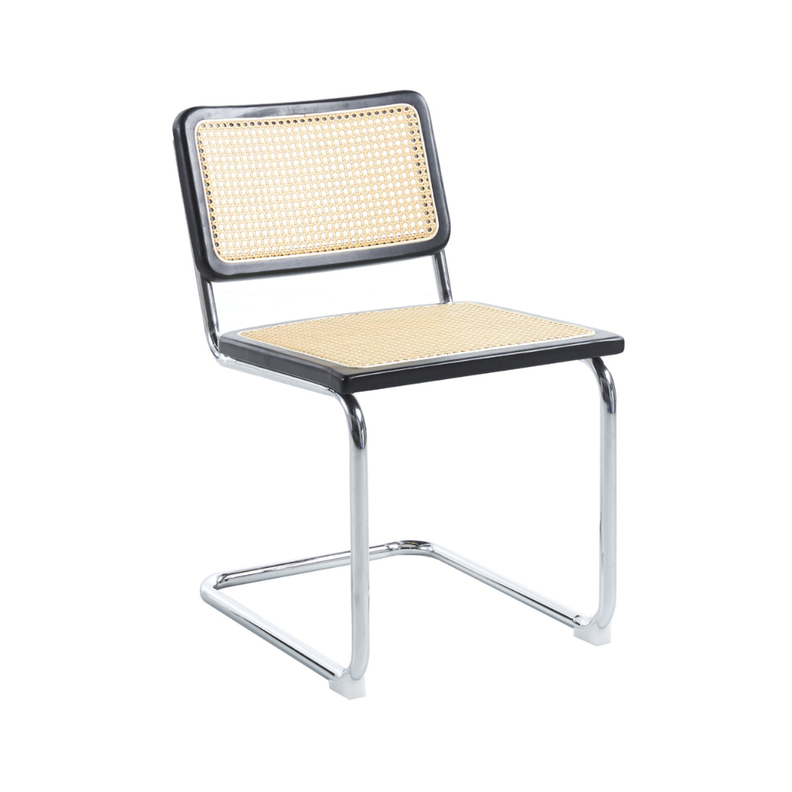 Pack 2 Silla Voladiza color Negro | Ratan & Metal | Comedor/Living-7