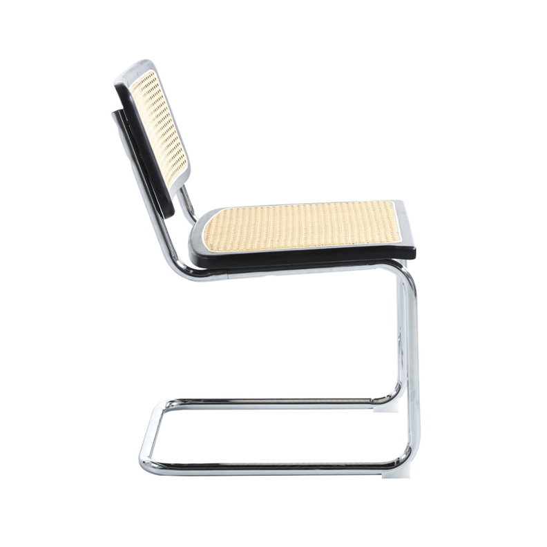 Pack 2 Silla Voladiza color Negro | Ratan & Metal | Comedor/Living-8