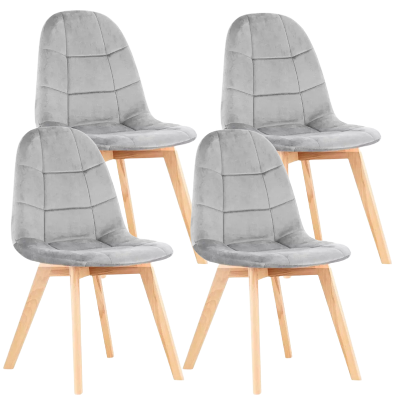 Pack 4 Sillas Vorak Gris | Diseno Elegante y Comodo para tu Hogar