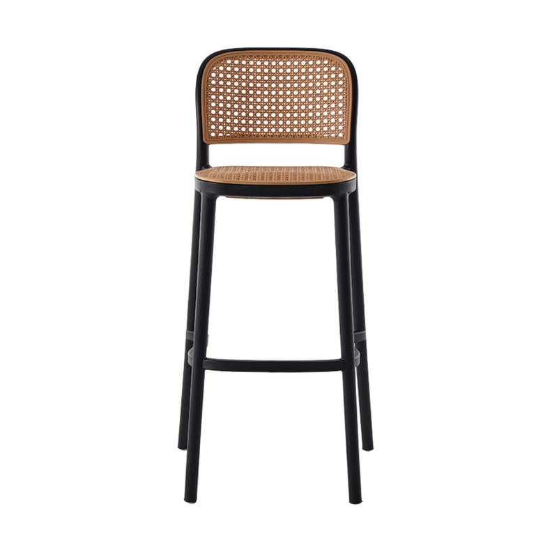 Pack 2 Taburete Montana Negro 65cm | Rattan Sintético, Exterior-4