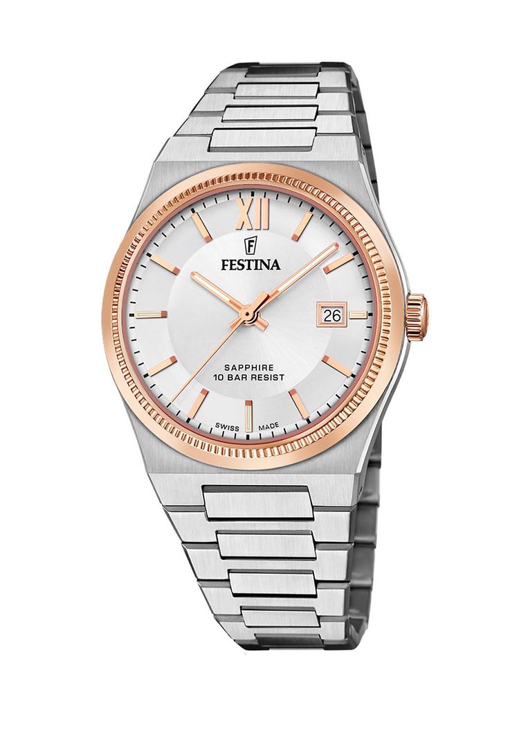 Reloj F20036/1 Festina Swiss Plateado Hombre My Swiss Time-0