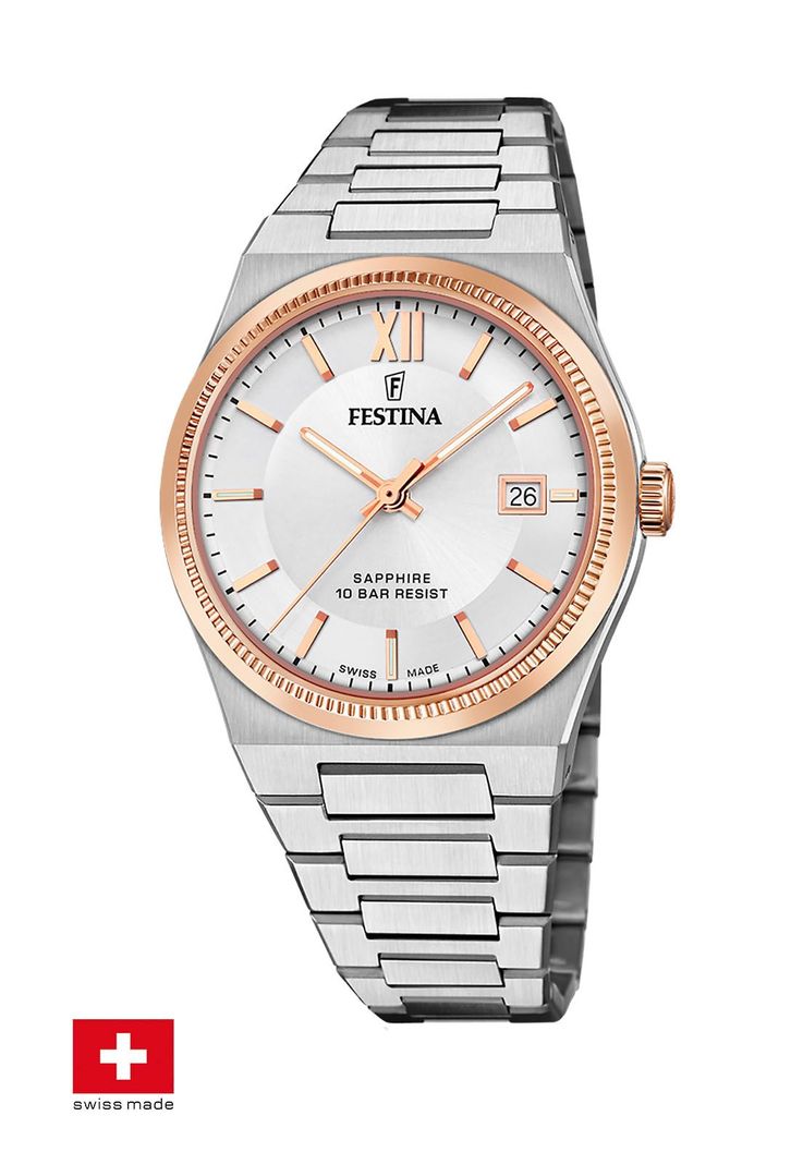 Reloj F20036/1 Festina Swiss Plateado Hombre My Swiss Time-1
