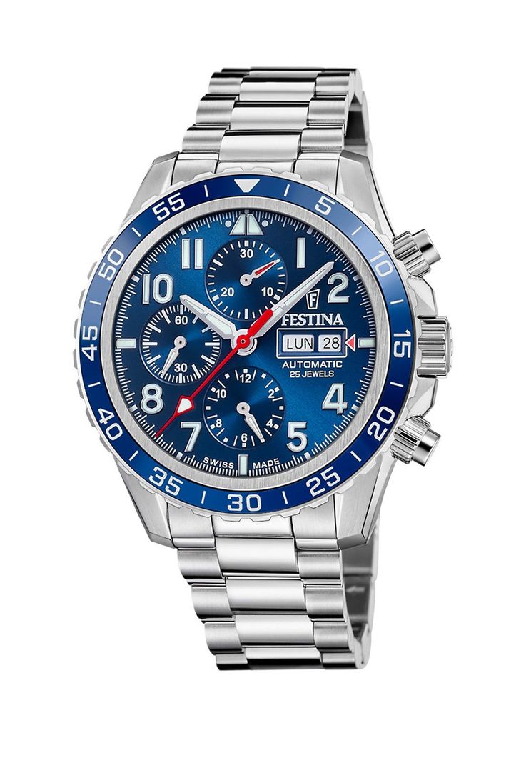 Reloj F20055/3 Festina Swiss Azul Hombre Automático-0