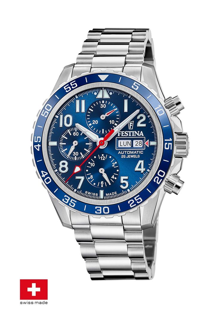 Reloj F20055/3 Festina Swiss Azul Hombre Automático-1