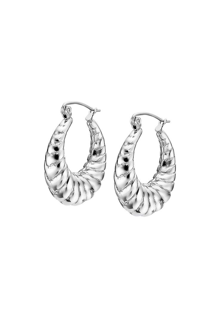 Aros Ls2418-4/1 Lotus Style Mujer Urban Woman Plateado Metalico