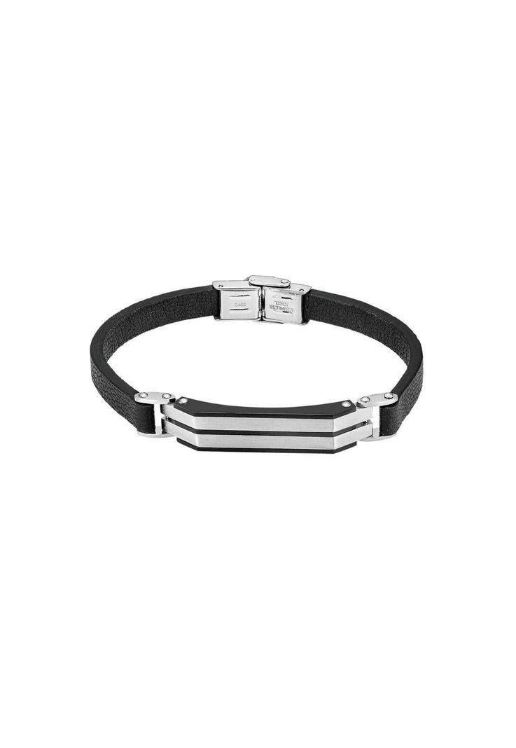 Pulsera Ls2586-2/1 Lotus Style Negro Hombre Men Basic L