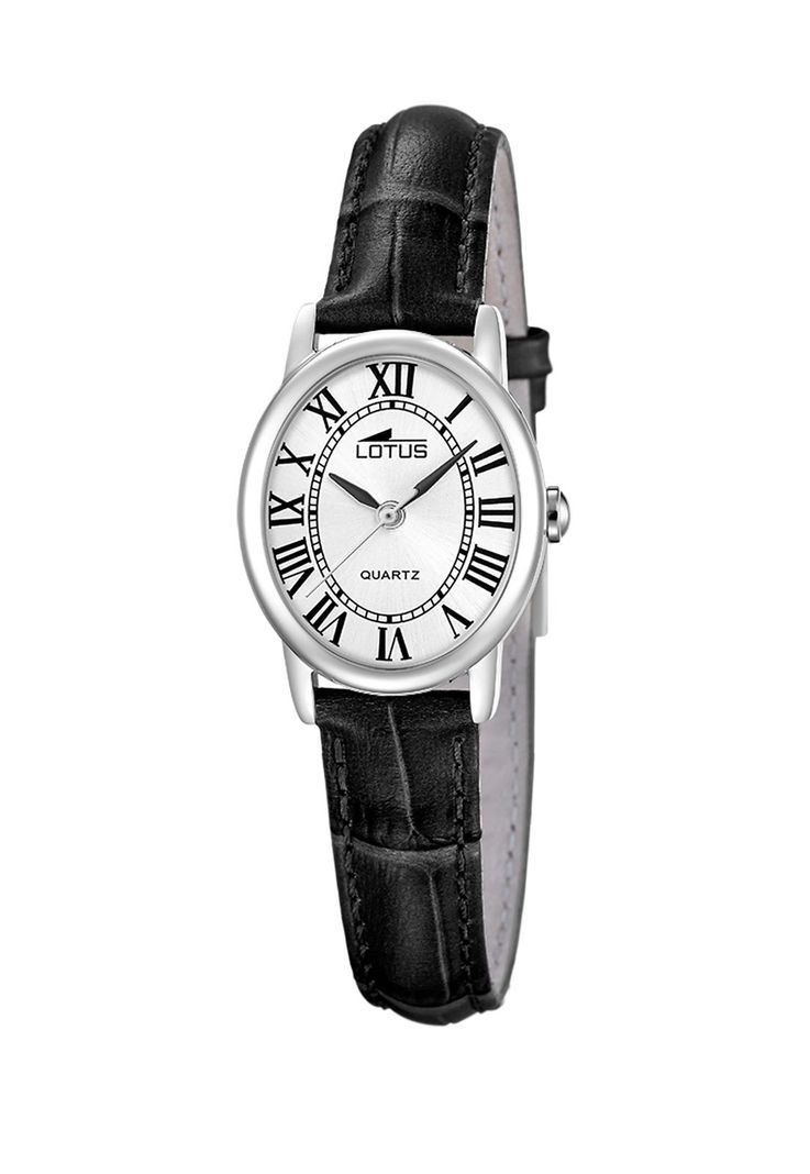 Reloj 19017/2 Lotus Plateado Mujer Old Money Negro