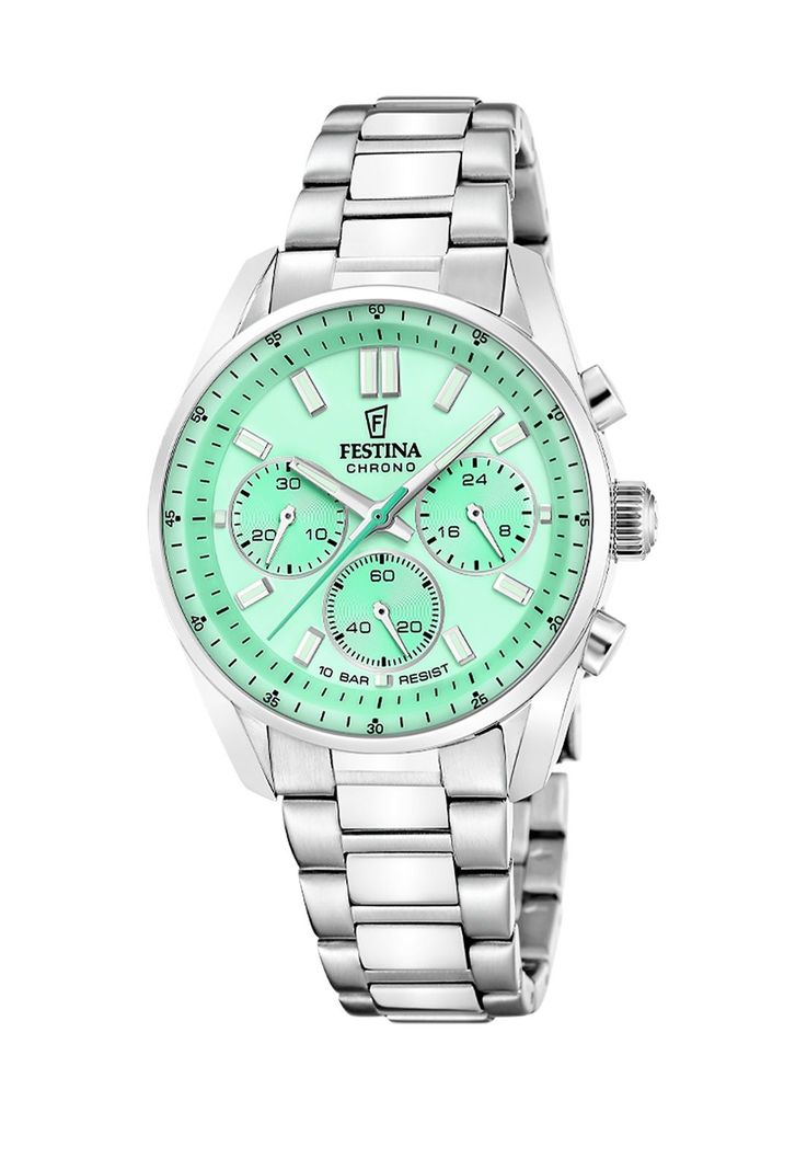 Reloj F20753/1 Festina Turquesa Mujer Boyfriend Collection Plateado