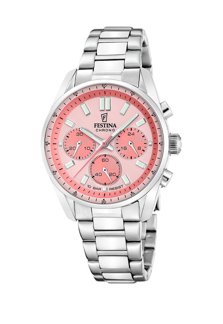 Reloj F20753/4 Festina Rosa Mujer Boyfriend Collection Plateado