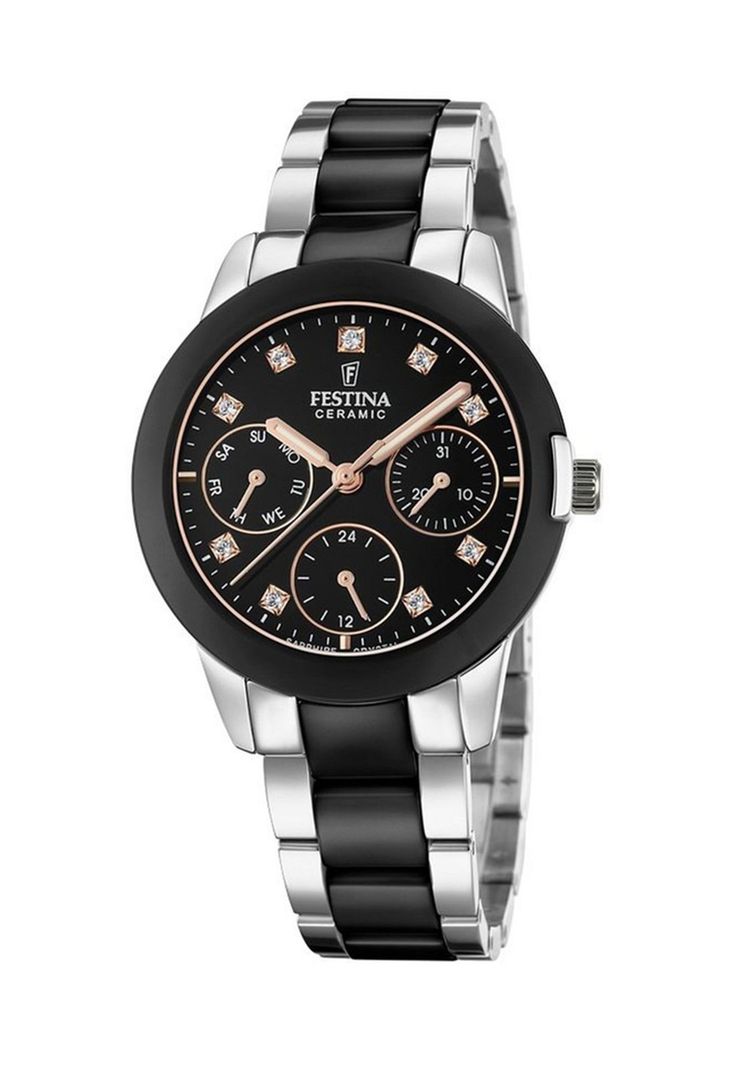 Reloj F20497/3 Festina Negro Mujer Ceramic Plateado