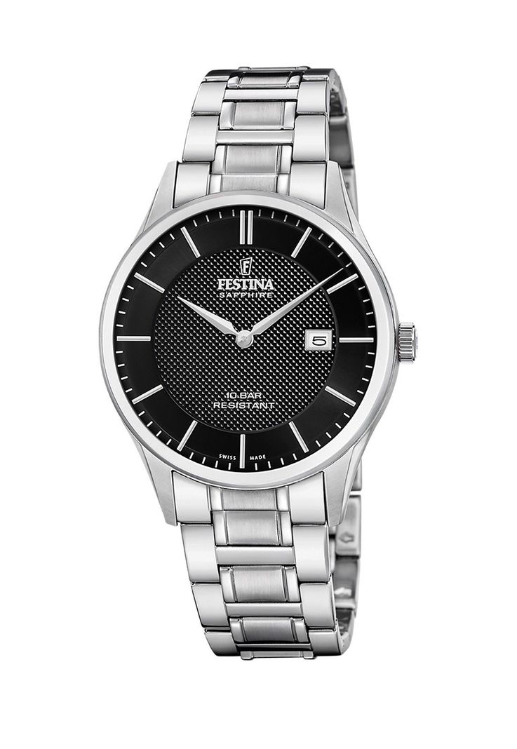 Reloj F20067/6 Festina Swiss Negro Hombre Acero Clasico