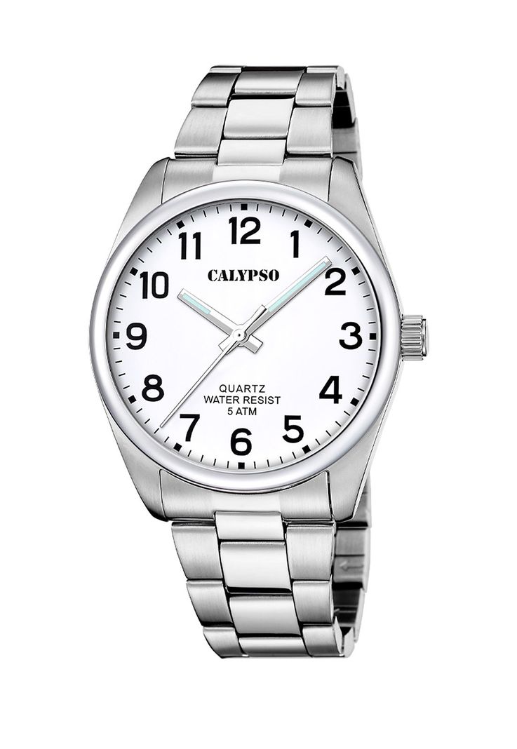 Reloj K5862/1 Calypso Blanco Hombre Basic Plateado Metalico