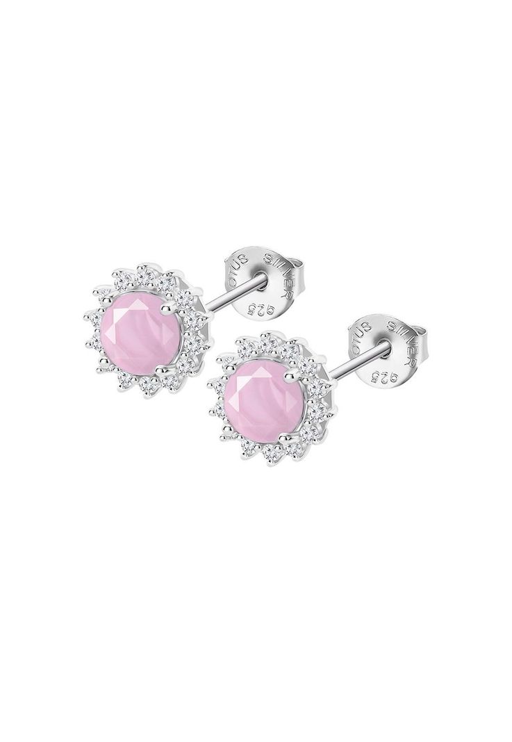 Aros Lp3791-4/1 Lotus Silver Mujer Leros Rosado