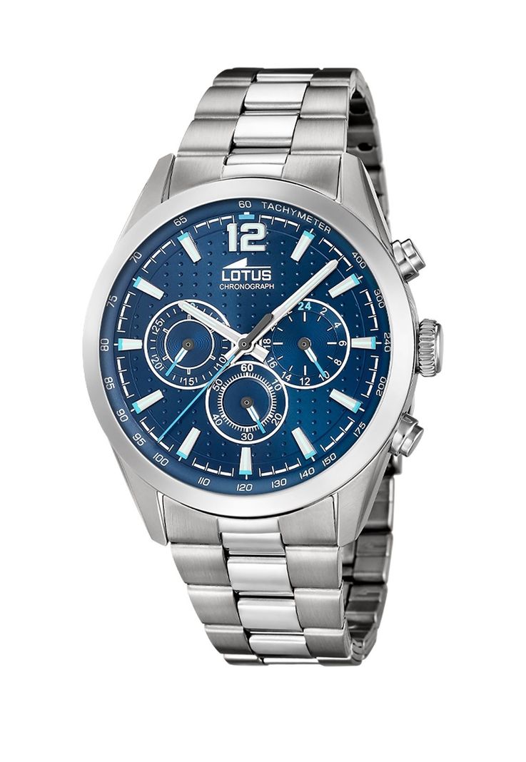 Reloj 18152/C Lotus Azul Hombre Chrono Plateado