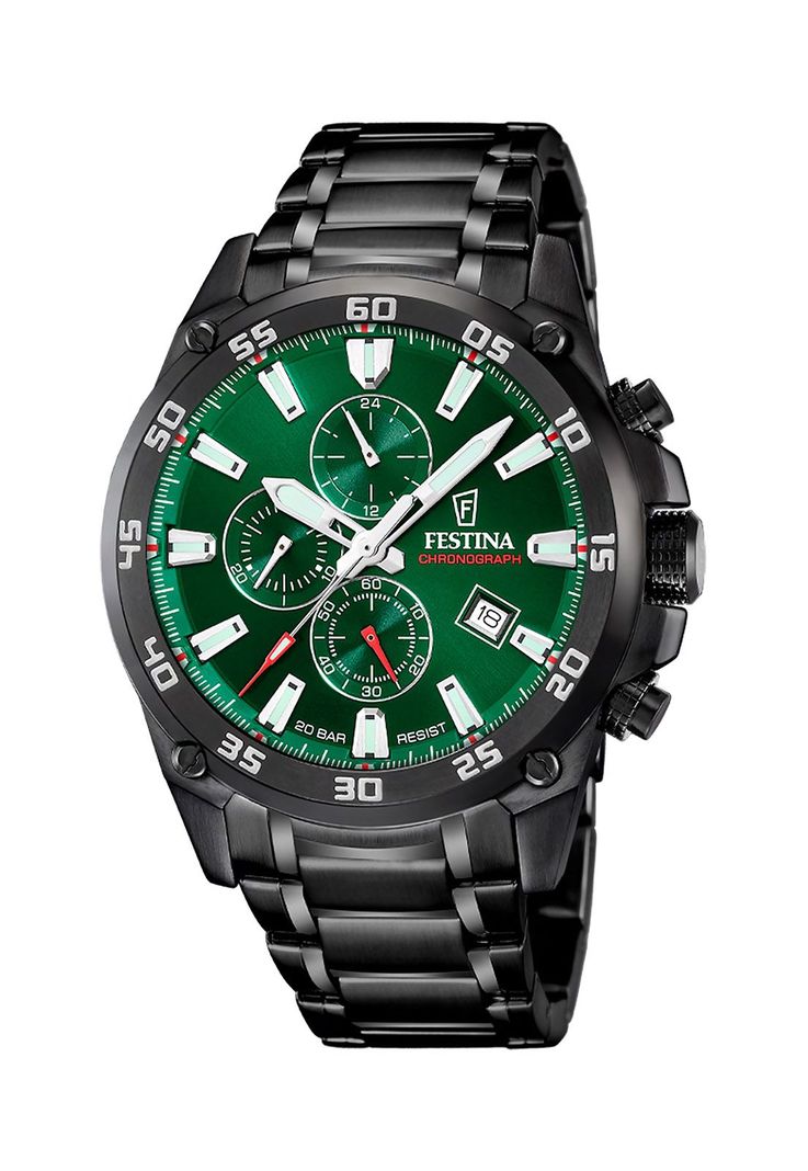Reloj F20735/2 Festina Verde Hombre Timeless Chronograph Negro