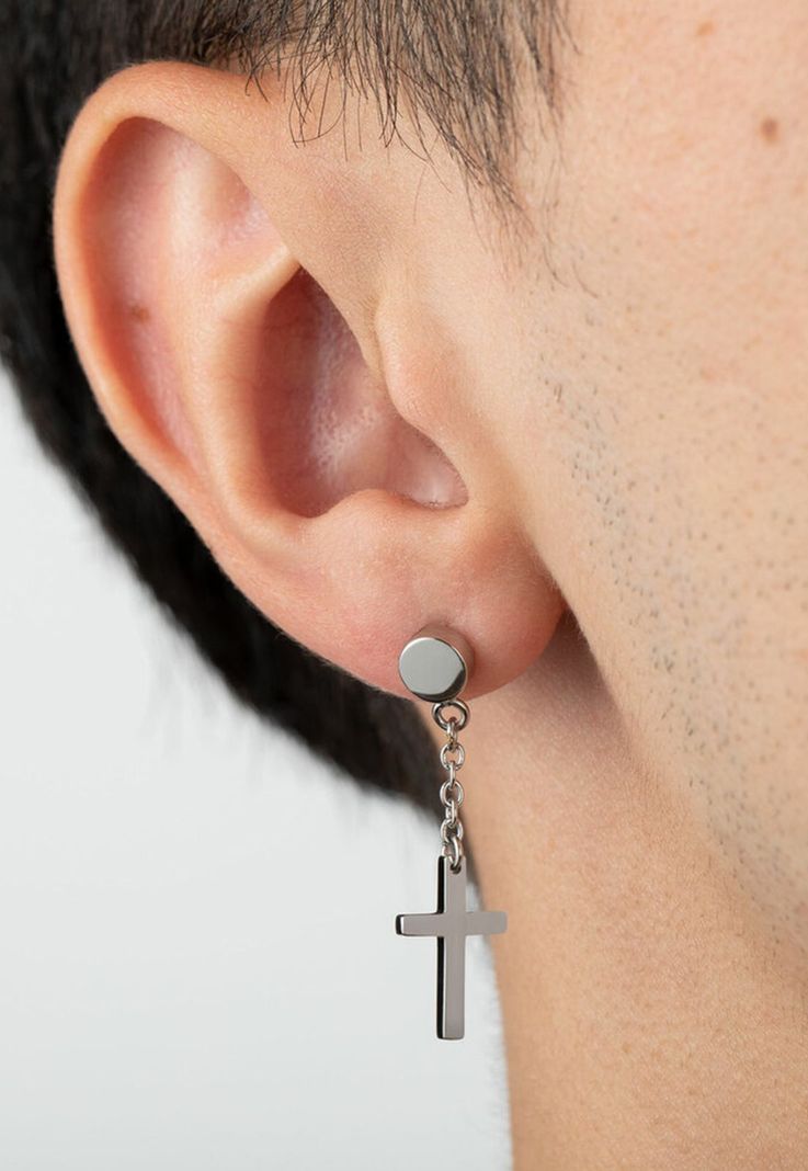 Aros LS2175-4/1 Lotus Style Hombre Mens Earring-1