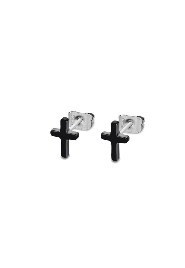Aros Ls2227-4/1 Lotus Style Hombre Mens Earring Negro