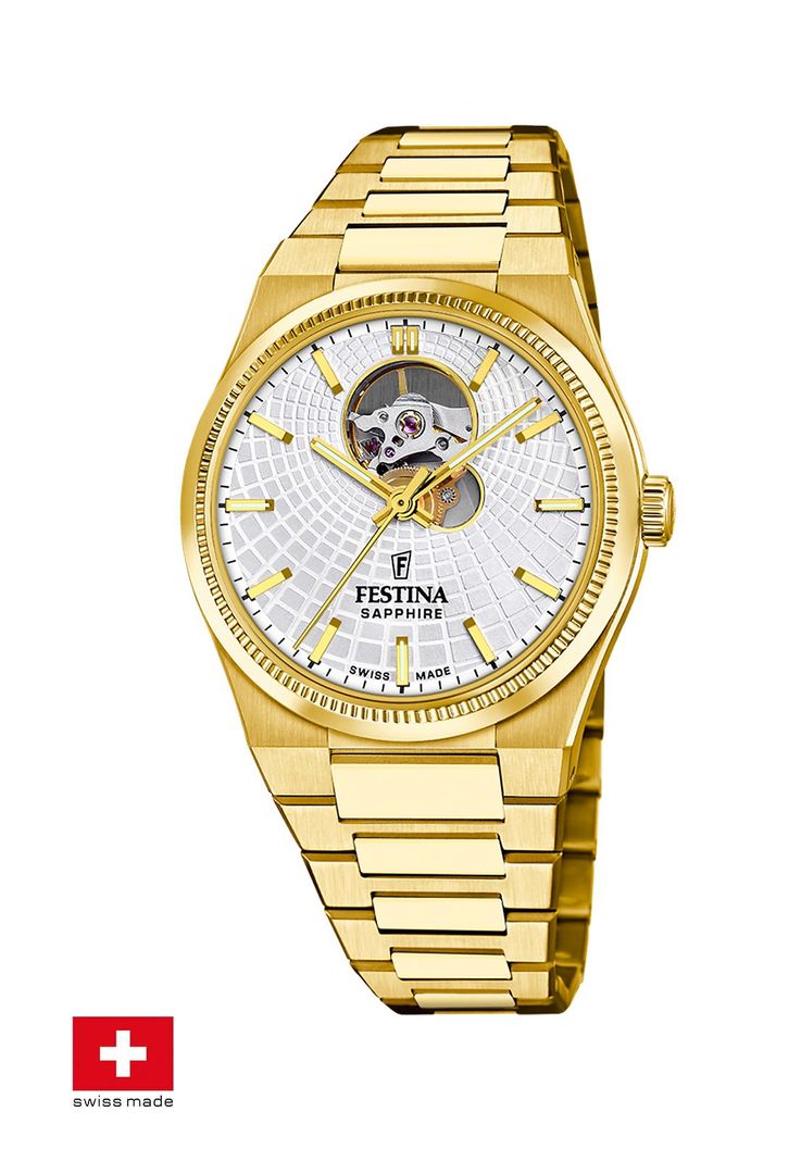Reloj F20062/1 Festina Swiss Plata Hombre Automático-1