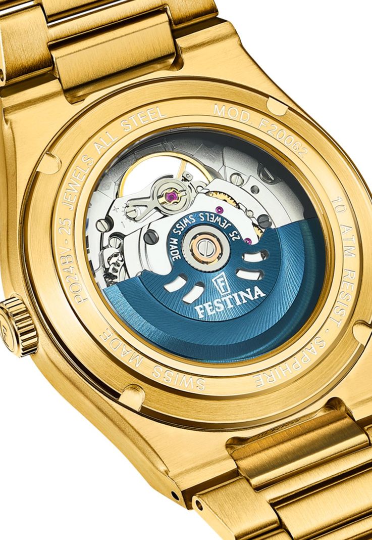 Reloj F20062/1 Festina Swiss Plata Hombre Automático-3