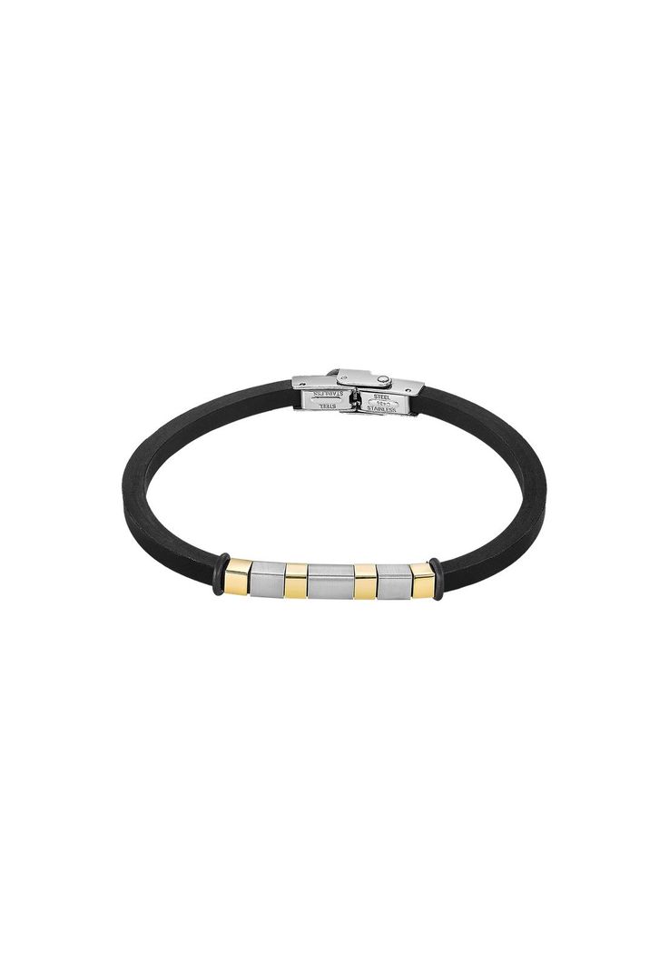 Pulsera Ls2538-2/2 Lotus Style Negro Hombre Men In Black L