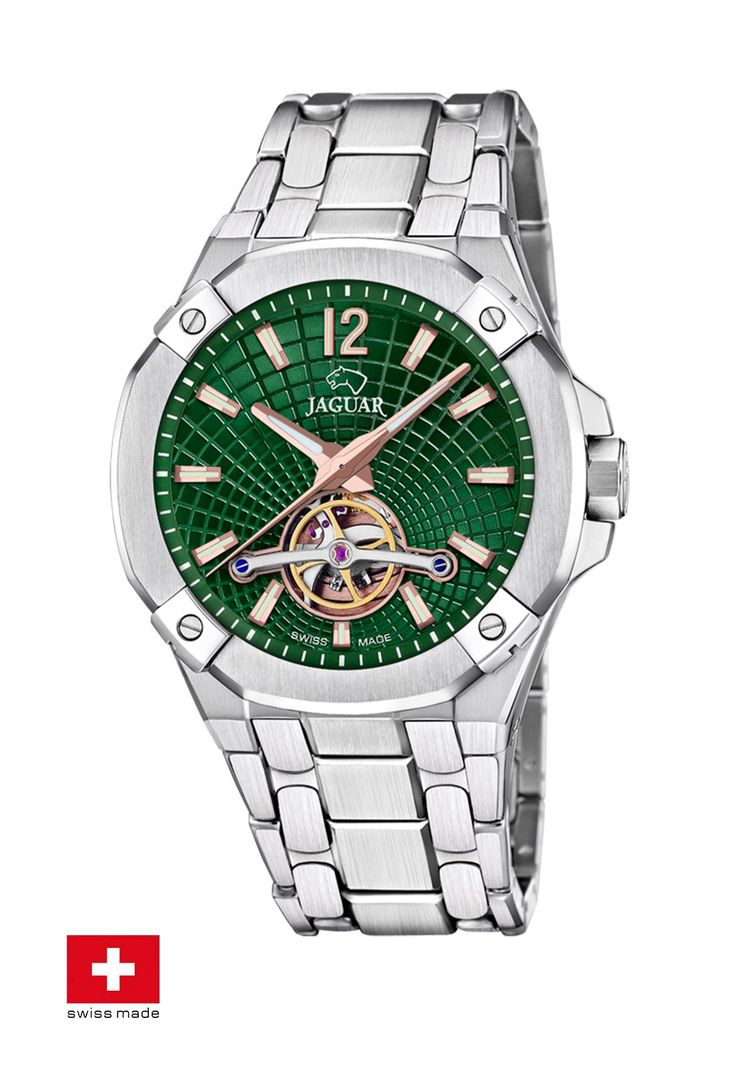 Reloj J1007/3 Jaguar Swiss Verde Hombre Automático-1