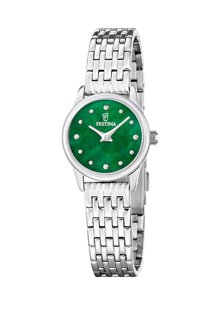Reloj F20749/5 Festina Verde Mujer Mademoiselle Plateado