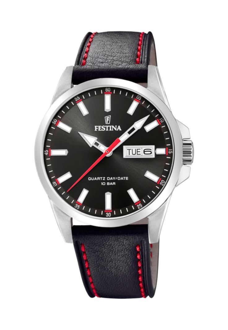 Reloj F20358/4 Festina Negro Hombre Acero Clásico-0