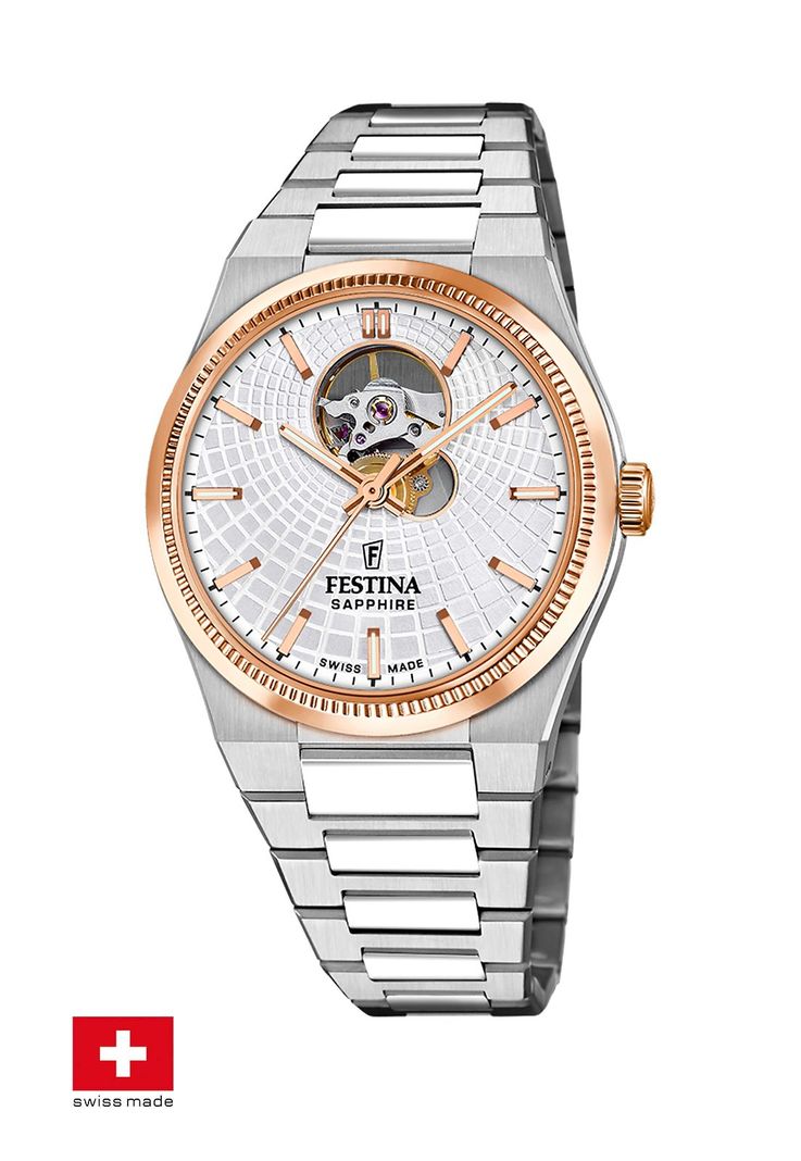 Reloj F20061/1 Festina Swiss Plata Hombre Automático-1