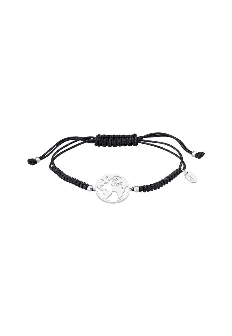 Pulsera Lp1898-2/2 Lotus Silver Mujer It Girl Negro