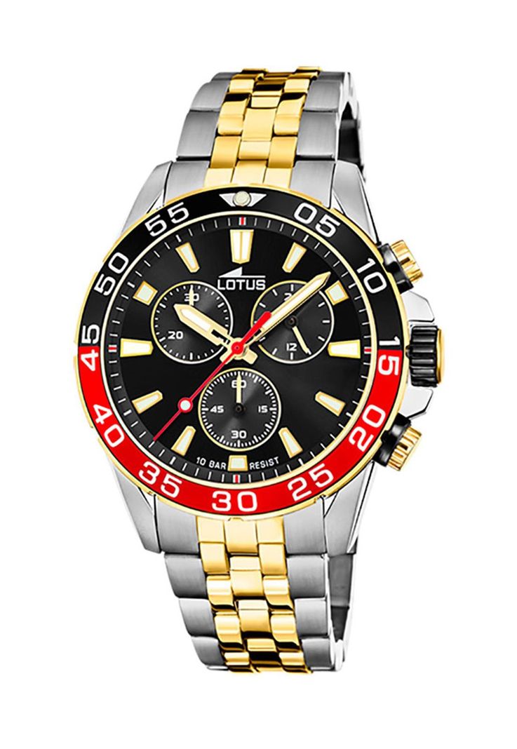 Reloj 18767/4 Lotus Negro Hombre Crono Deportivo-0